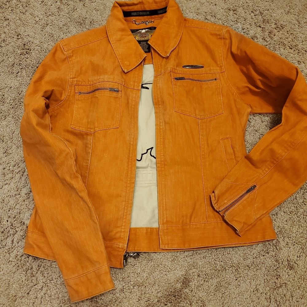 Harley-Davidson Orange Jean Jacket